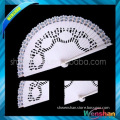 handicraft lace fan with wooden ribs